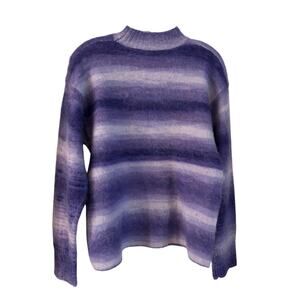 ACNE STUDIOS Ombre Stripe Mohair Wool Sweater Purple NWOT Size XXS Fits S/M